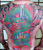 Dragon and Sword Tattoo Design